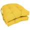 16-inch Solid Twill U-shaped Tufted Chair Cushions (Set of 2) - Sunset
